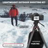 IFOOTAGE Gazelle Travel Tripod TA3B with Komodo Fluid Head K3,62/157.5cm Aluminum Alloy Tripod Kit for Camera,Smartphone Live Streaming Vlog Sony Nikon Canon Fuji DSLR,Load 11lbs,TA3B+K3 view 2