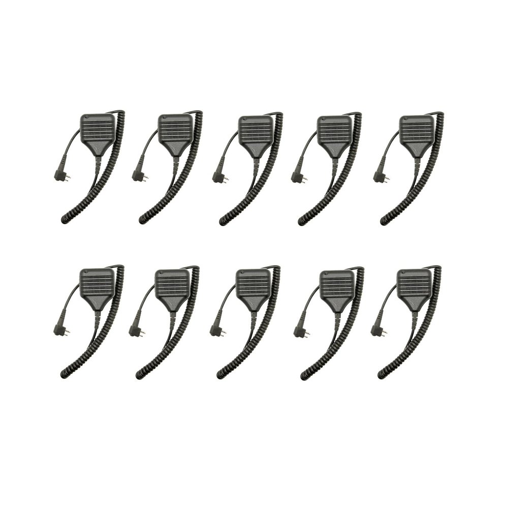 10 Pack HKLN4606 HKLN4606A HMN9030 Remote Speaker Mic Shoulder Speaker Microphone for CP200 CP200D CP200XLS CP100D CP185 PR400 BPR40 RDU4100 RDU4160D RMU2040 RMU2080D RMV2080 GP88 GP300 DTR700 Radio