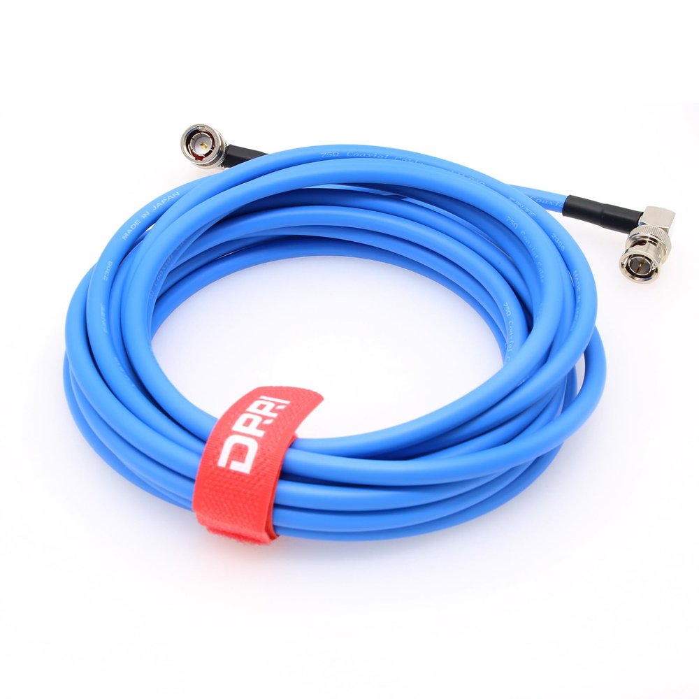DRRI Canare 12G-SDI 4K UHD Right-Angle BNC to Right-Angle BNC Coaxial Cable for CINEPAD7 Video Monitor