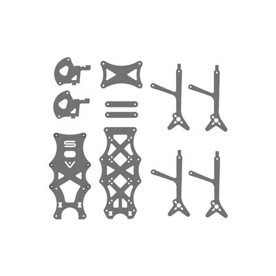 BrewJa Compatible with iFlight AOS 3.5 O3 FPV Replacement Part for Middle Plate/top Plate/Bottom plate/1pc arm/1pair Side Plates/arm pad/Antenna Mount (Color : Screw Bag)