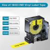 3 Pack Compatible for Dymo Rhino 18433 3/4" 19mm Black on Yellow Pro IND Vinyl Label Tape for Rhino and 3M Label Maker Tape view 3