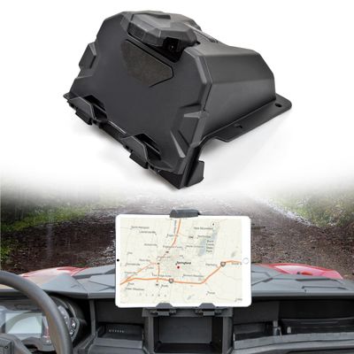 UTVSXPERT Electric Device Tablet Holder for Polaris General 1000/XP 1000/4 2016-2025 Accessories, GPS Phone Mount with Storage Box Tablet Organizer Tray
