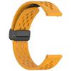 Waekethy Band for Amazfit GTR 4/GTR 3, 22mm Watch Strap with Folding Clasp Breathable Silicone Replacement band Compatible with Garmin Vivoactive 4/Venu 2/Forerunner 255/265 Music (Green+yellow) view 4