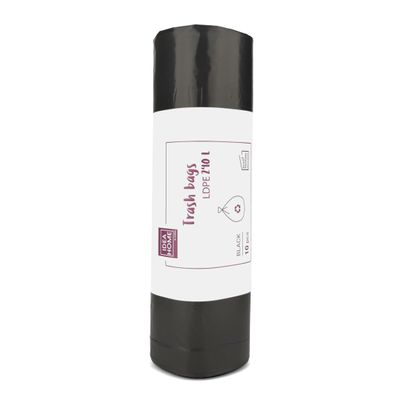 D.RECT 240L Bin Liners, 10 Pieces, Waste Bags for Recycling, Black