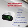 HANNLOMAX HX-158CR Alarm Clock Radio, FM Radio, USB Charge (White) view 2