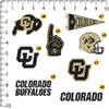 University of Colorado 50ct Vinyl Large Deluxe Stickers Variety Pack - Laptop, Water Bottle, Scrapbooking, Tablet, Skateboard, Indoor/Outdoor - Set of 50 view 2