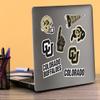 University of Colorado 50ct Vinyl Large Deluxe Stickers Variety Pack - Laptop, Water Bottle, Scrapbooking, Tablet, Skateboard, Indoor/Outdoor - Set of 50 view 3