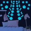 127 Glow in The Dark Dog Paw Stickers Luminous Removable Vinyl Wall Decals for Kids Nursery Bedroom(Blue Light) view 4