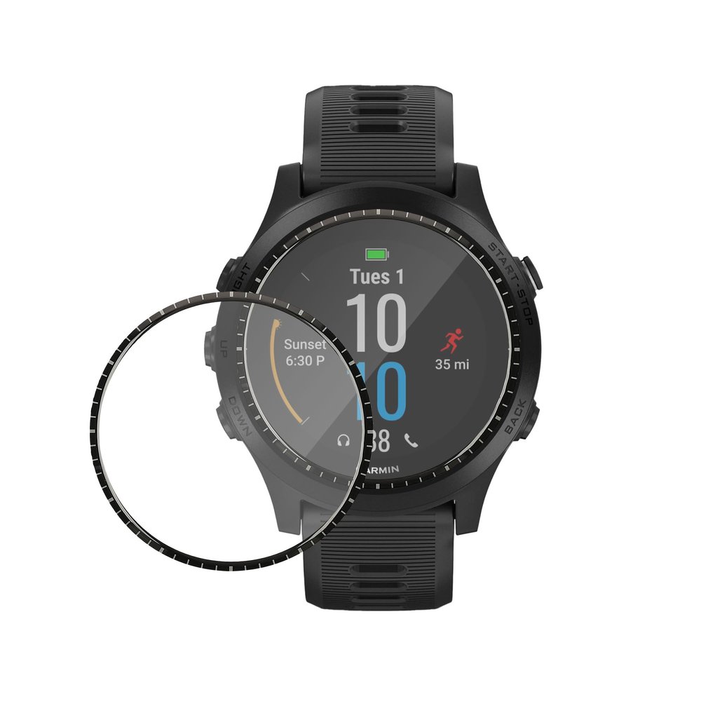 kwmobile Protective Film Compatible with Garmin Forerunner 945 Screen Protector - 2X Smart Watch Protector Anti-Fingerprint