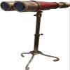 Antique Finish Decorative Leather Binocular Nautical Brass Adjatable Tripod Stand Collectable Beautiful Designer Instrument Gifts Home Office view 3