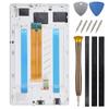 Full Screen with Screen Frame for Samsung Galaxy Tab A7 Lite Tab A7 Lite Wi-Fi SM-T220 LCD Display Touch Digitizer Screen Replacement with Tool Kit and Adhesive (WiFi Version) White 8.7" view 1