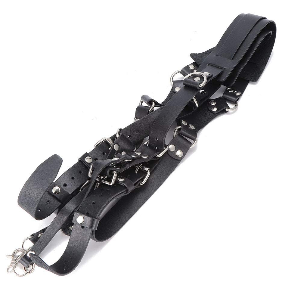 Gavigain Camera Shoulder Double Strap, Adjustable Quick Release Sling Strap, Rapid Shoulder Neck Sling Strap Belt for DSLR Cameras, Leather Double Shoulder Harness Strap(Black)