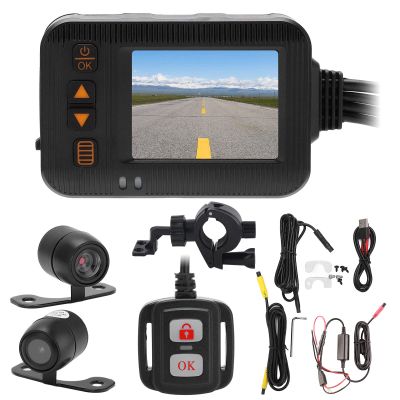 Motorcycle Dash Cam, 2in Motorcycle Driving Recorder, 1080P 720P HD Recording, Waterproof Motorcycle DVR, Intelligent Parking Protector, Loop Recording