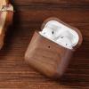 Handmade Natural Wood Case with Wristlet | Full-Body Protective Wood Case for Apple Airpod with Holes for Lanyard (Walnut, Airpod 1/2) view 1