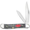 Case XX WR Pocket Knife Peanut, Gray Jigged Bone W/Red Oval Shield, Item #39974 (6220 SS) 2 7/8 Inches Closed view 1