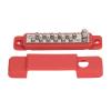250A DC48V Busbar Terminal Block with Cover Cars Vehicles Boats Electrical Equipment Power Distribution Terminal Block M8 12 Position Studs Battery Junction Post Kit (Red) view 2