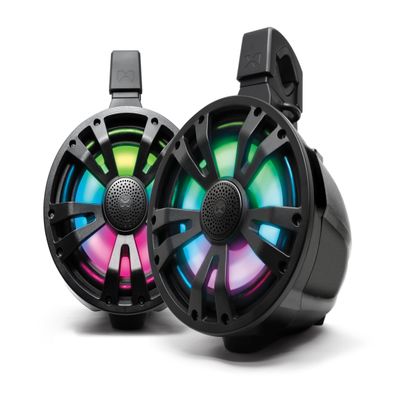 SoundExtreme T8 ExtremeTower Powersports Marine Waterproof Sealed 8-inch 2-Way Wired Passive Speakers 2-pc Set  Black