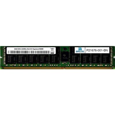 Brute Networks P21676-001-BN - 64GB PC4-25600 DDR4-3200Mhz 2Rx4 ECC Registered RDIMM (Compatible with OEM PN# P21676-001)