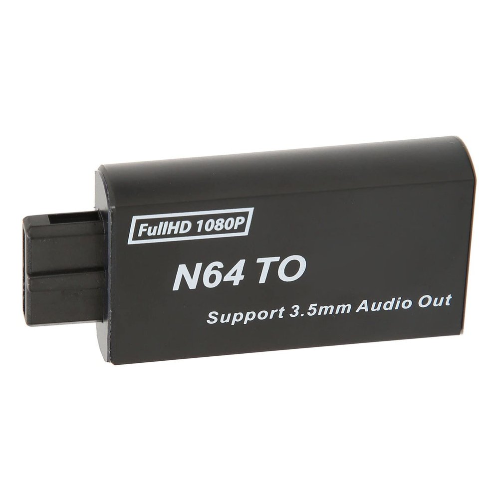 PenRux for N64 to HD Multimedia Interface Converter, FullHD 1080P for N64 to HD Multimedia Interface Adapter, for N64 to HD Converter Cable, for N64 PAL, NTSC, with 3.5mm Interface