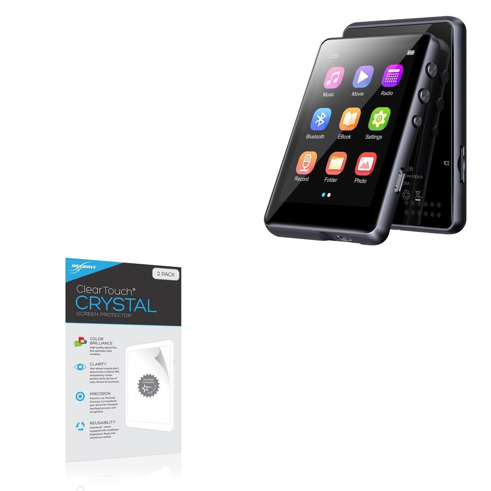 BoxWave Screen Protector Compatible with JOLIKE M4 mp3 Player mp4 - ClearTouch Crystal (2-Pack), HD Film Skin - Shields from Scratches