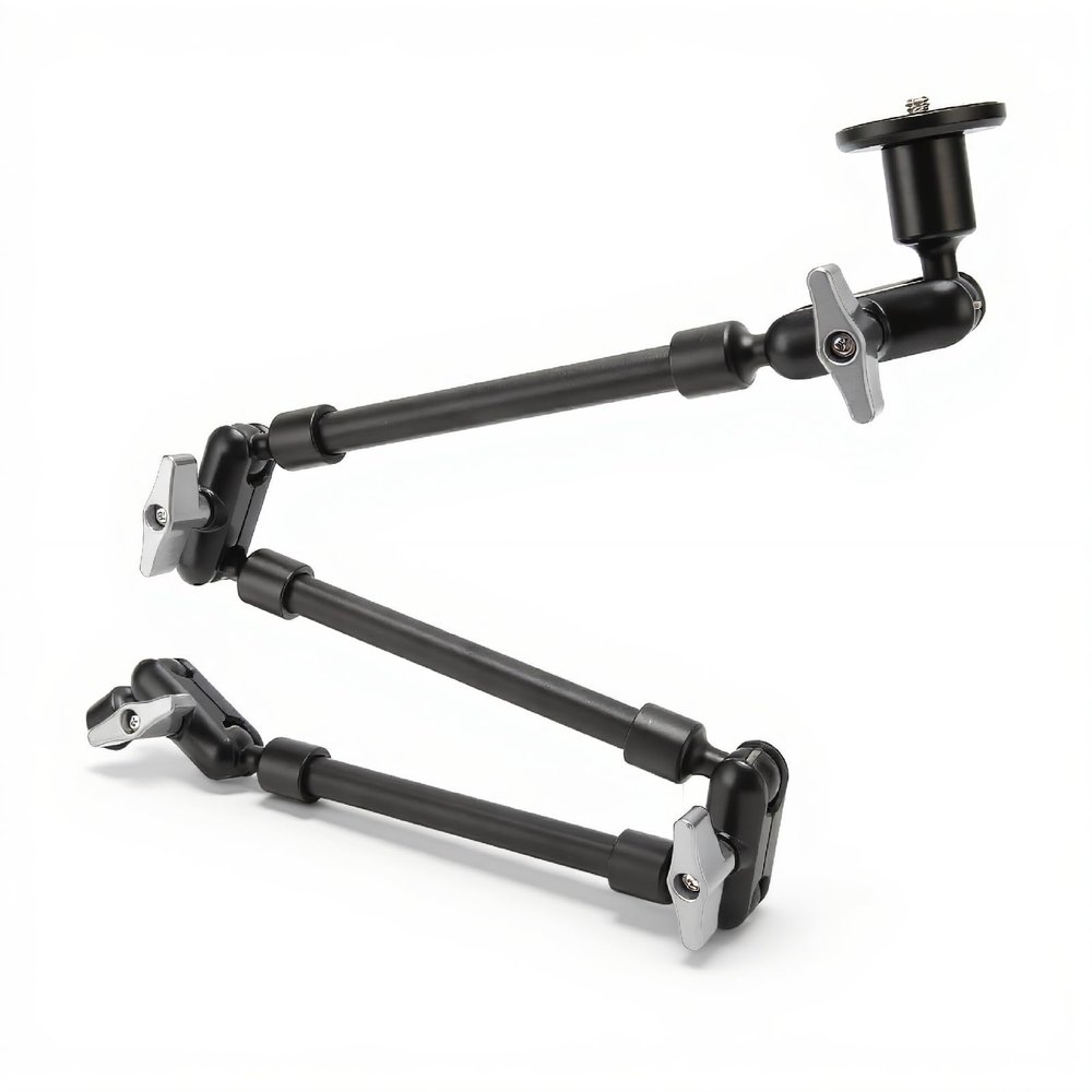 31in Articulating Magic Arm, 360 Rotation Adjustable Articulating Arm Camera Mount,for DSLR Action Camera Mini Camera, Without Clips