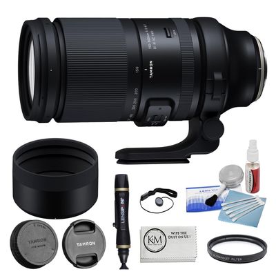 Tamron 150-500mm f/5-6.7 Di III VC VXD Lens for Fujifilm X Bundled with 82mm UV Filter + 5-Piece Camera Cleaning Kit + Cleaning Lens Pen + Lens Cap Keeper + Microfiber Cleaning Cloth (6 Items)