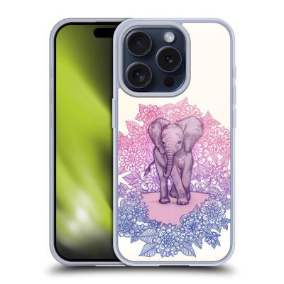 Head Case Designs Officially Licensed Micklyn Le Feuvre Cute Baby Elephant Animals Gel Case [Military Grade Protection] Compatible with Apple iPhone 15 Pro and Compatible with MagSafe