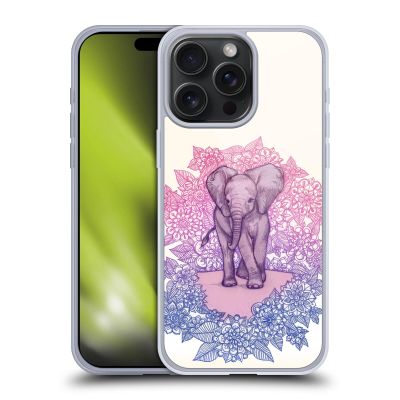 Head Case Designs Officially Licensed Micklyn Le Feuvre Cute Baby Elephant Animals Gel Case [Military Grade Protection] Compatible with Apple iPhone 15 Pro Max and Compatible with MagSafe