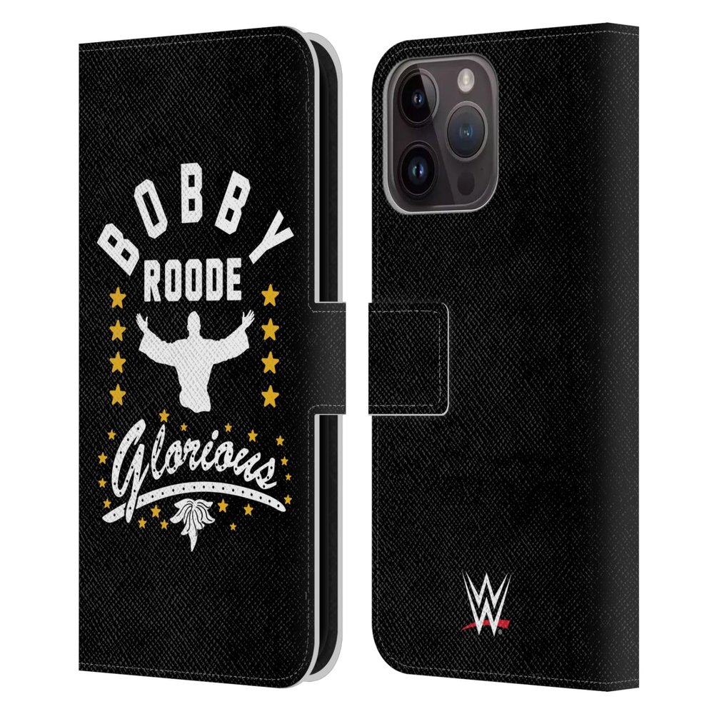 Head Case Designs Officially Licensed WWE Bobby Roode Glorious Superstars 6 Leather Wallet Case Compatible with Apple iPhone 15 Pro Max