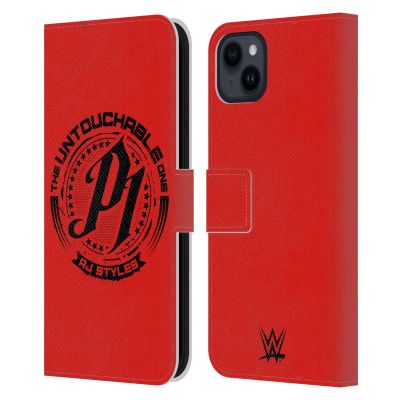Head Case Designs Officially Licensed WWE AJ Styles Untouchable Red 2017/18 Superstars 3 Leather Wallet Case Compatible with Apple iPhone 15 Plus