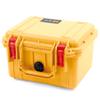 ColorCase Pelican Protector 1300 Case Yellow - Small Size Waterproof Case (Case Only) - Red Latches view 2