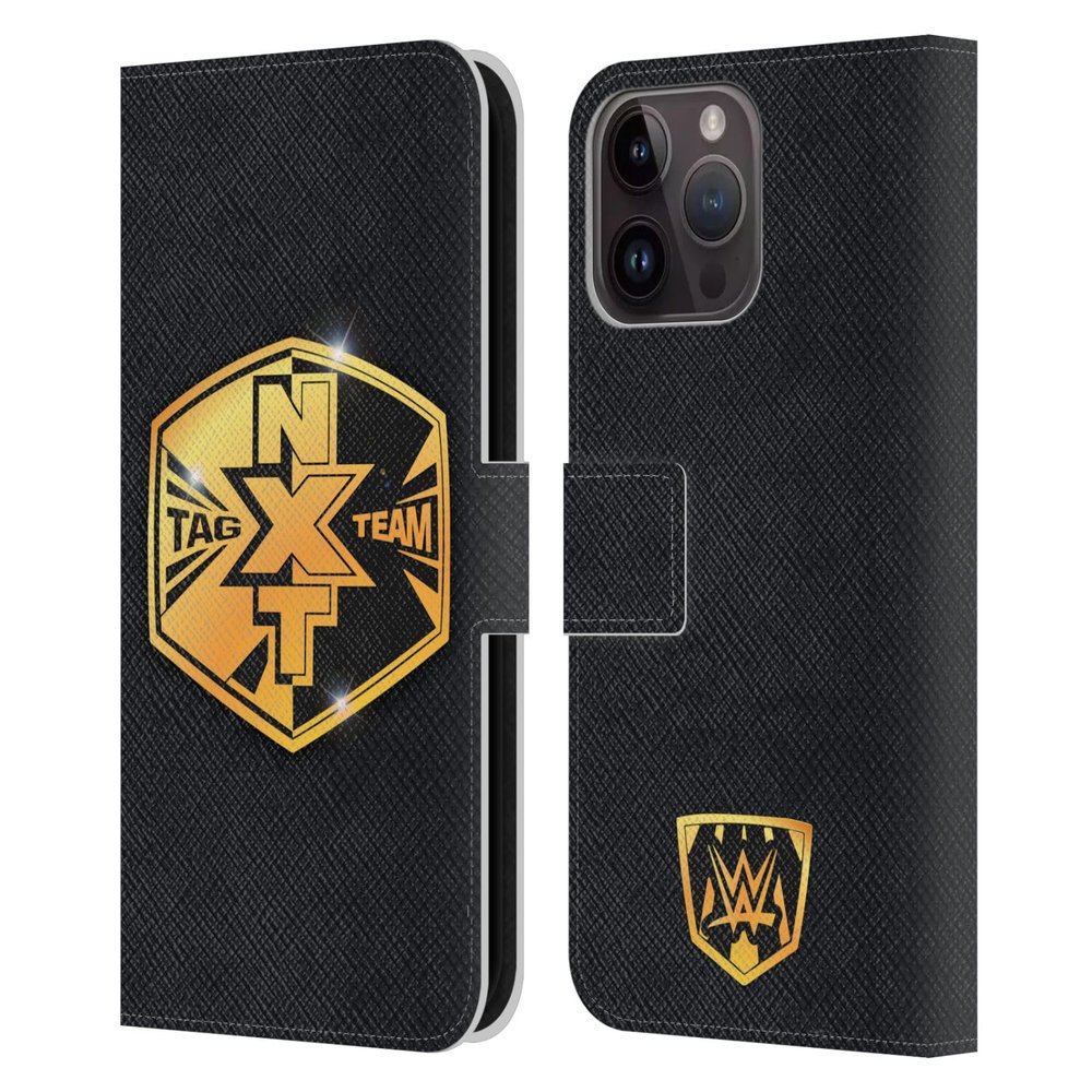 Head Case Designs Officially Licensed WWE United States Champion Title Belts Leather Wallet Case Compatible with Apple iPhone 15 Pro Max