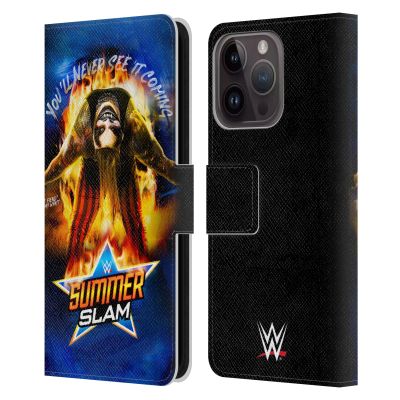 Head Case Designs Officially Licensed WWE Bray Wyatt Poster 2020 SummerSlam Leather Wallet Case Compatible with Apple iPhone 15 Pro