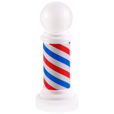 Abaodam 8.3 Inch Light Neon Sign Red White Blue Barbershop Decoration Salon Open Sign Portable Hairdresser Shop Light