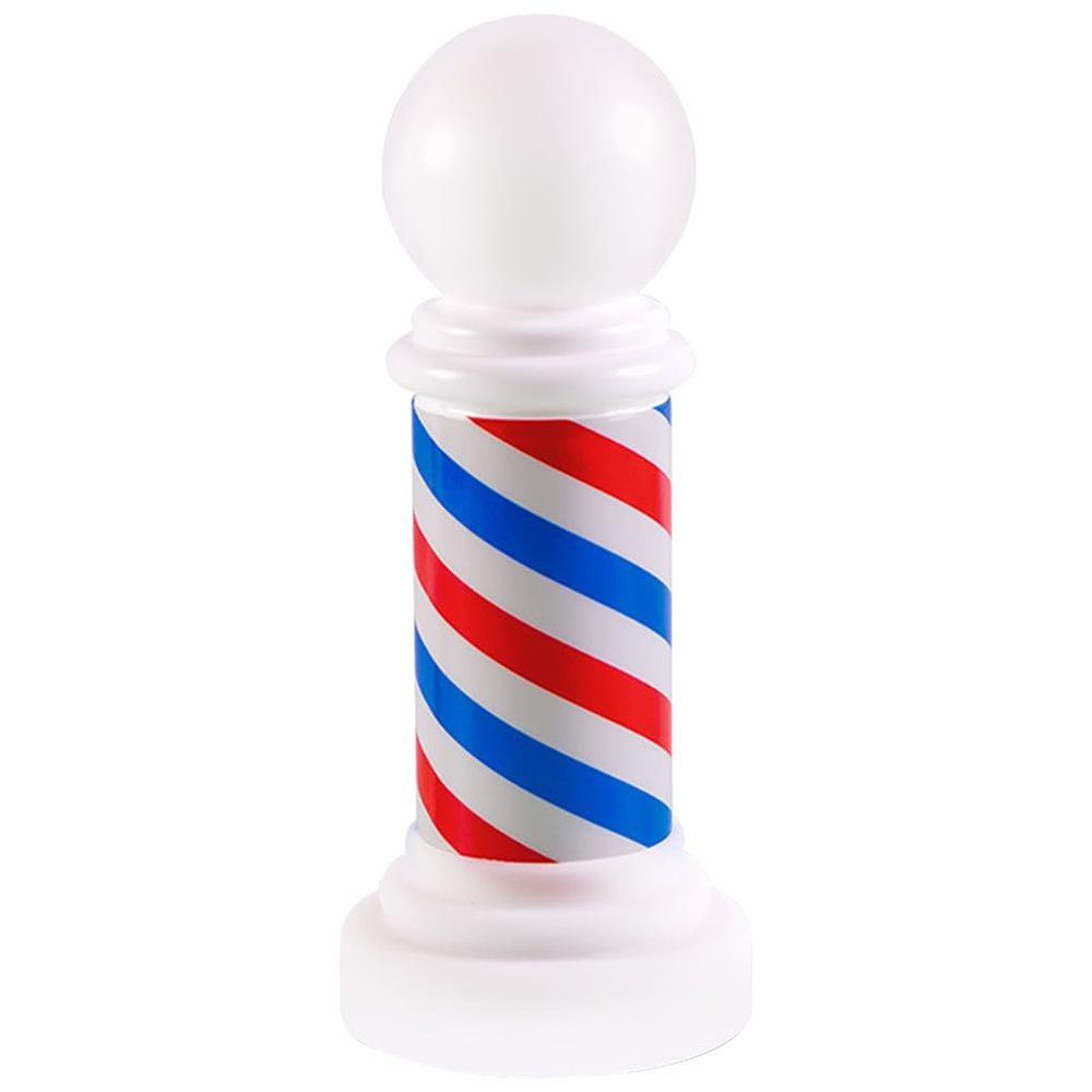 Abaodam 8.3 Inch Light Neon Sign Red White Blue Barbershop Decoration Salon Open Sign Portable Hairdresser Shop Light