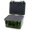 ColorCase Pelican Protector 1300 Case OD Green - Small Size Waterproof Case with Pick & Pluck Foam & Convoluted Lid Foam - Silver Latches view 2