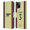 Head Case Designs Officially Licensed Arsenal FC Kieran Tierney 2021/22 Players Away Kit Leather Wallet Case Compatible with Apple iPhone 15 view 1