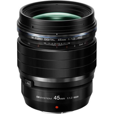 OM SYSTEM Olympus M.Zuiko Digital ED 45mm F1.2 PRO for Micro Four Thirds System Camera, Ultra Bright F1.2 Lens, Weather Sealed Design, MF Clutch, L-Fn Button