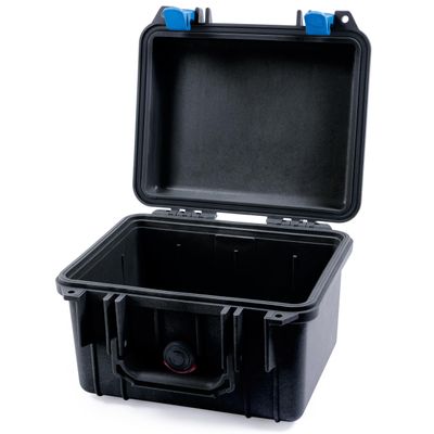 ColorCase Pelican Protector 1300 Case Black - Small Size Waterproof Case (Case Only) - Blue Latches