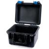 ColorCase Pelican Protector 1300 Case Black - Small Size Waterproof Case (Case Only) - Blue Latches view 1