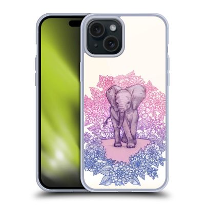 Head Case Designs Officially Licensed Micklyn Le Feuvre Cute Baby Elephant Animals Gel Case [Military Grade Protection] Compatible with Apple iPhone 15 Plus and Compatible with MagSafe