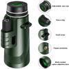 12x50 Adult Handheld high Telescope with Smartphone Adapter, Tripod, high Power monocular, Lightweight monocular Telescope for Bird Watching view 4