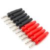 10Pcs/lot Red and Black 4mm Solderless Side Stackable Banana Plug view 2