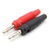 10Pcs/lot Red and Black 4mm Solderless Side Stackable Banana Plug view 3