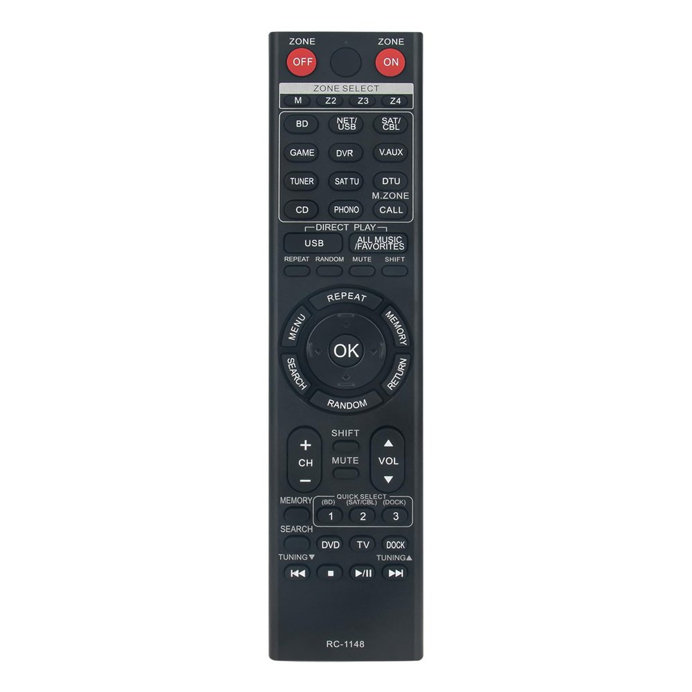 Econtrolly RC-1148 Replaced Remote Control fit for Denon AV Receiver AVR-3311 AVR-1611 AVR-1911 AVR-791 AVR-891 DHT591BA AVR2311 AVR991 AVR-3311CI AVR-4311CI AVR-A100 AVR-4311