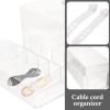 Angoily Double Phone Cord Organizer Compartment Storage Box for Cables Chargers and Accessories Neat and Tidy for Home Office and Travel view 3