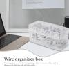 Angoily Double Phone Cord Organizer Compartment Storage Box for Cables Chargers and Accessories Neat and Tidy for Home Office and Travel view 4