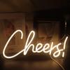 Nordstylee LED Cheers Neon Sign Word Light Up Signs for Bedroom Home Game Room Beer Bar Club Pub Hotal Desk Wall Art Decorations Party Light(Warm white) view 1