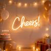 Nordstylee LED Cheers Neon Sign Word Light Up Signs for Bedroom Home Game Room Beer Bar Club Pub Hotal Desk Wall Art Decorations Party Light(Warm white) view 2