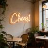 Nordstylee LED Cheers Neon Sign Word Light Up Signs for Bedroom Home Game Room Beer Bar Club Pub Hotal Desk Wall Art Decorations Party Light(Warm white) view 4